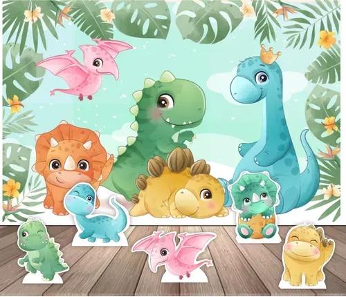 Kit Decoração De Festa Dinossauros Baby Displays E Painel